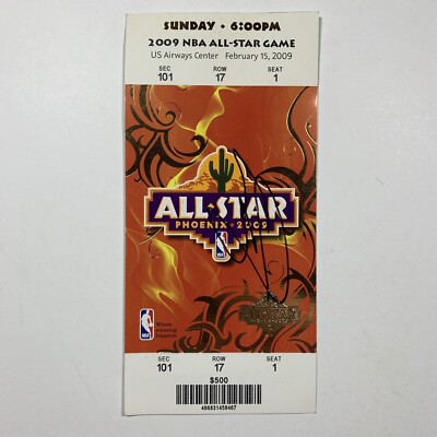 2009 SIGNED NBA ALL-STAR GAME FULL TICKET Dirk Nowitzki, and Chris