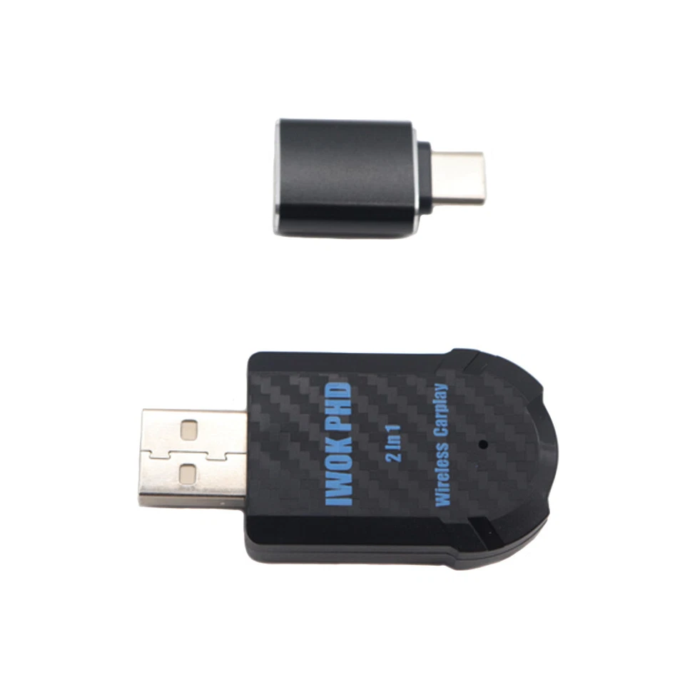 Adaptador Carplay Inalámbrico 2 en 1 Plug&Play USB Inteligente Automático para Apple iOS Android Foto 2 de 4