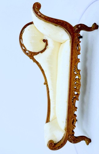 Dollhouse Miniature Wooden Walnut Louis Phillipe Chaise 1: 12 Scale - Picture 4 of 16