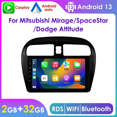 Android Auto Apple Carplay Car Stereo Radio GPS For Mitsubishi Mirage 2012-2013