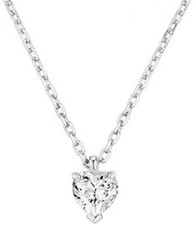 14K Gold Plated 925 Sterling Silver CZ Crystal Heart Pendant Necklaces for Women