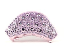CHRYSE AUSTRIAN RHINESTONE HAIR CLAMP CLAW CLIP BARRETTE PONY C715P LIGHT PURPLE