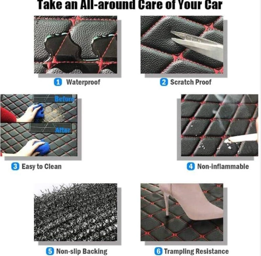 For Toyota Sequoia Solara Supra Car Floor Mats Custom Floor Liner Cargo Carpets - Image 4 of 4