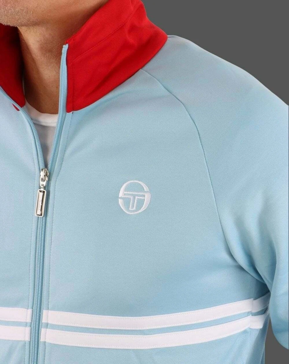 Sergio Tacchini Mens Dallas Track Top in Sky Blue Red White