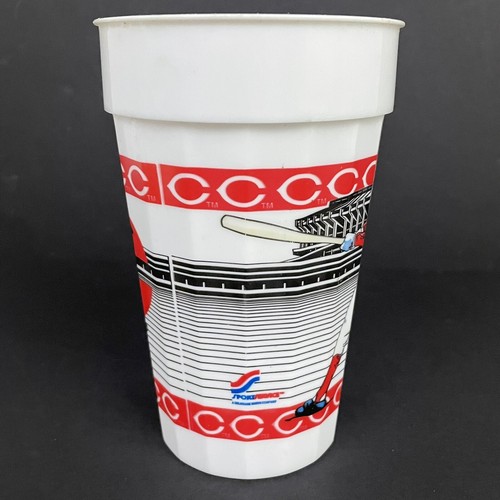 Taza de plástico vintage Cincinnati Reds estadio frente al río MLB béisbol Mr. rojo - Imagen 5 de 8