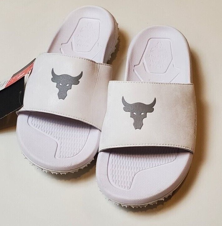 専用② UA Under Armour Project Rock Men's Sideline Slides Sandals Size 8
