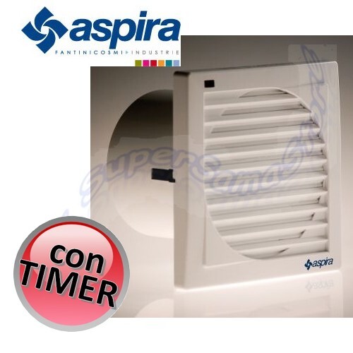 Aspiratore elicoidale EVM 10/4'' T con timer per tubo Ø 100 mm - Aspira Fantini