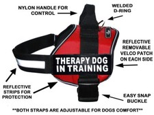 Doggie Stylz THERAPY DOG IN TRAINING Dog Harness Vest Nylon 2 removable patches