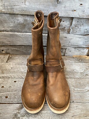 Redwing Engineer brown leather boots sz 40, unisex style 2975 us7