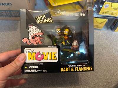 The Simpsons McFarlane Movie Mayhem Bart & Flanders - What You Lookin At?