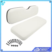 Universal White Golf Cart Rear Seat Cushion Set