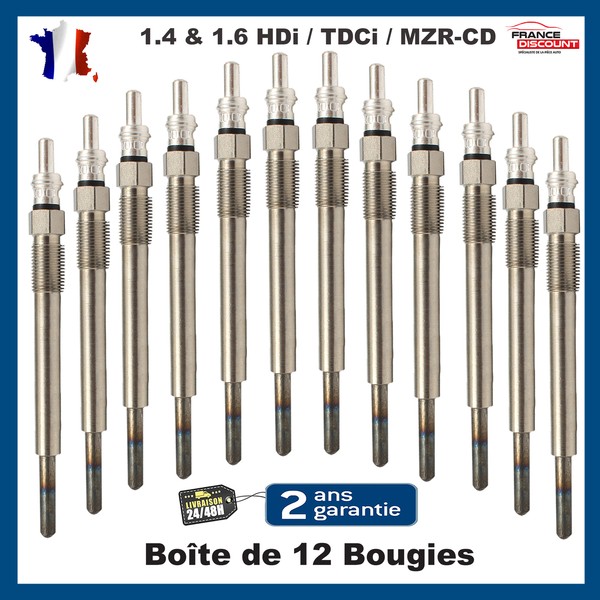 12X GlüHkerze VorglüHen FüR Berlingo C1 C2 C3 C4 C5 Jumpy Nemo 1.4 1.6 HDI 11 V-image