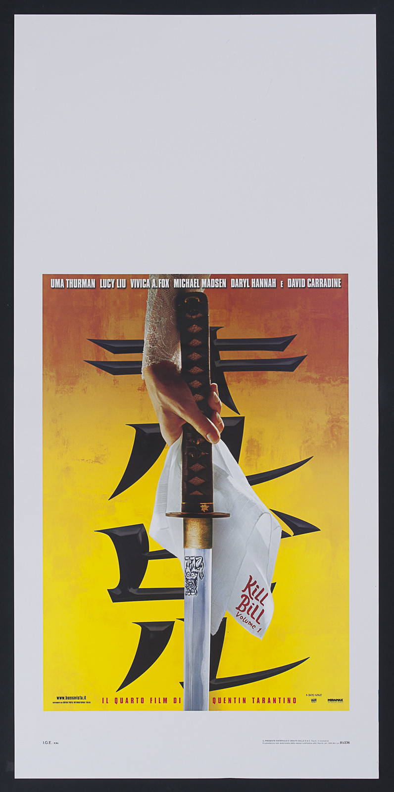 Locandina originale film Kill Bill - Volume 1 (2004)