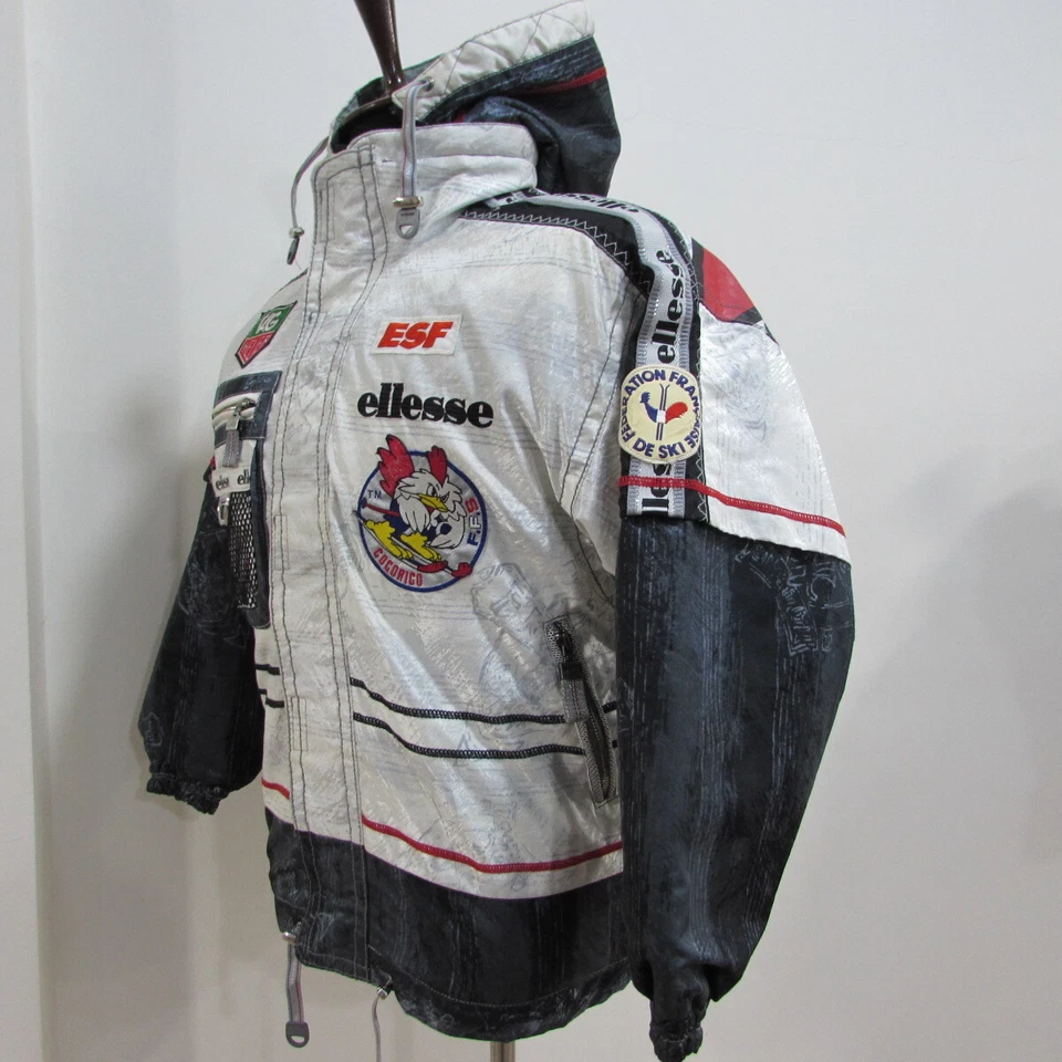 Ellesse Men's VTG Japanese Cocorico Hooded Jacket M Navy 80s/90s REF (Y00433 - Image 4 of 4