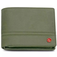 Genuine Leather Minimalist Bifold Wallets For Men RFID Blocking Slim Mens Wallet