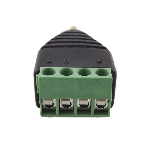 1pcs 2.5mm TRRS Stereo 4 Pole Male Plug To AV Screw Video Balun Terminal Adapter - Picture 3 of 7