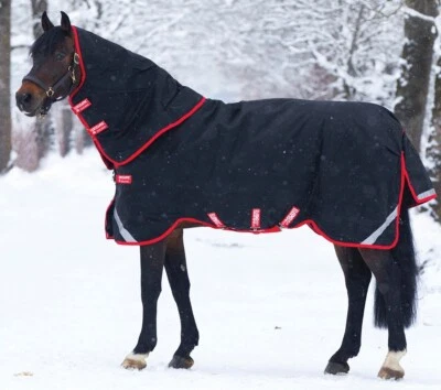 "Horseware Rambo Supreme Turnout Teppich verschiedene Schichten schwer 450 g schwarz 1680D 5'6""-7'3"