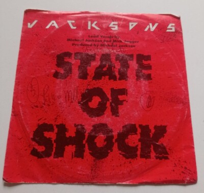 The Jacksons (Michael Jackson & Mick Jagger) State of Shock Vinyl 45 Runden 1984