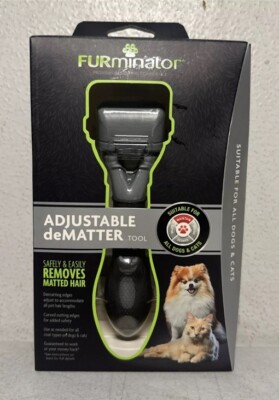 Furminator Adjustable Dematter Brush For Cats & Dogs Long Or Short Hair