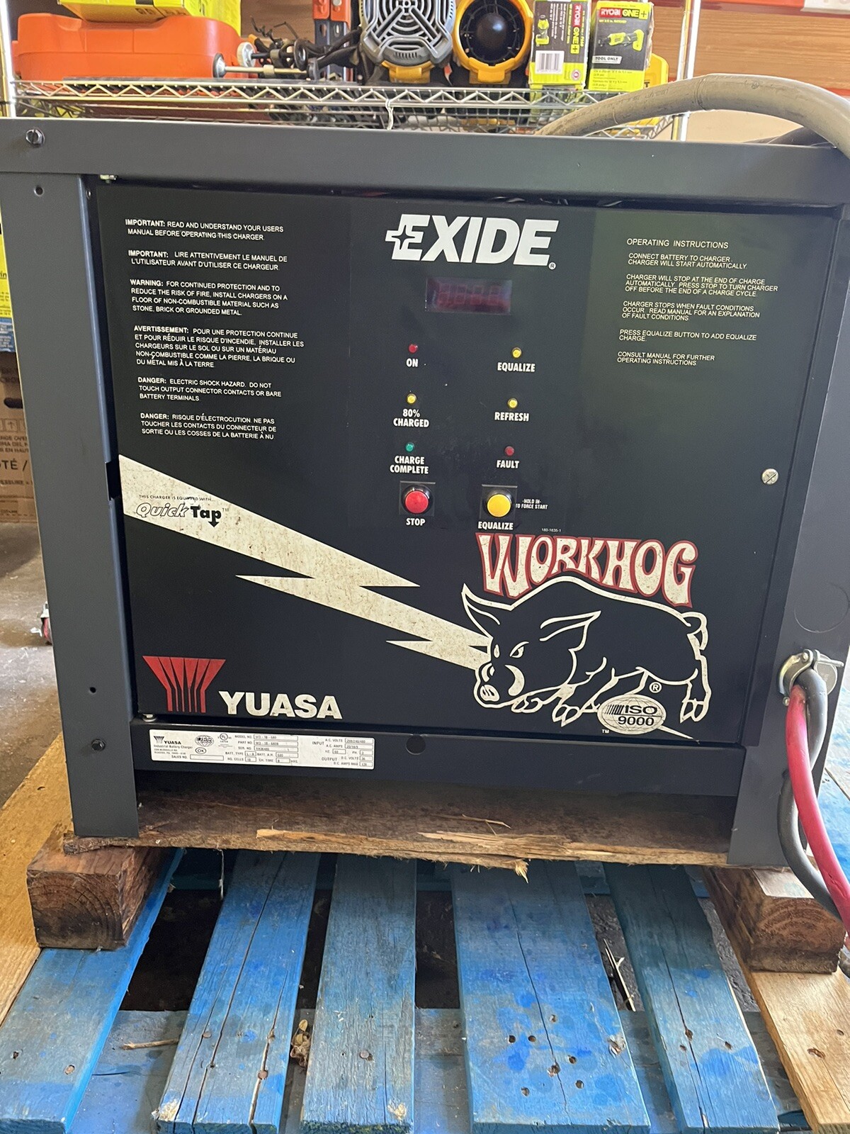 Exide Workhog 36 Volt Forklift Battery Charger Model W318680 eBay