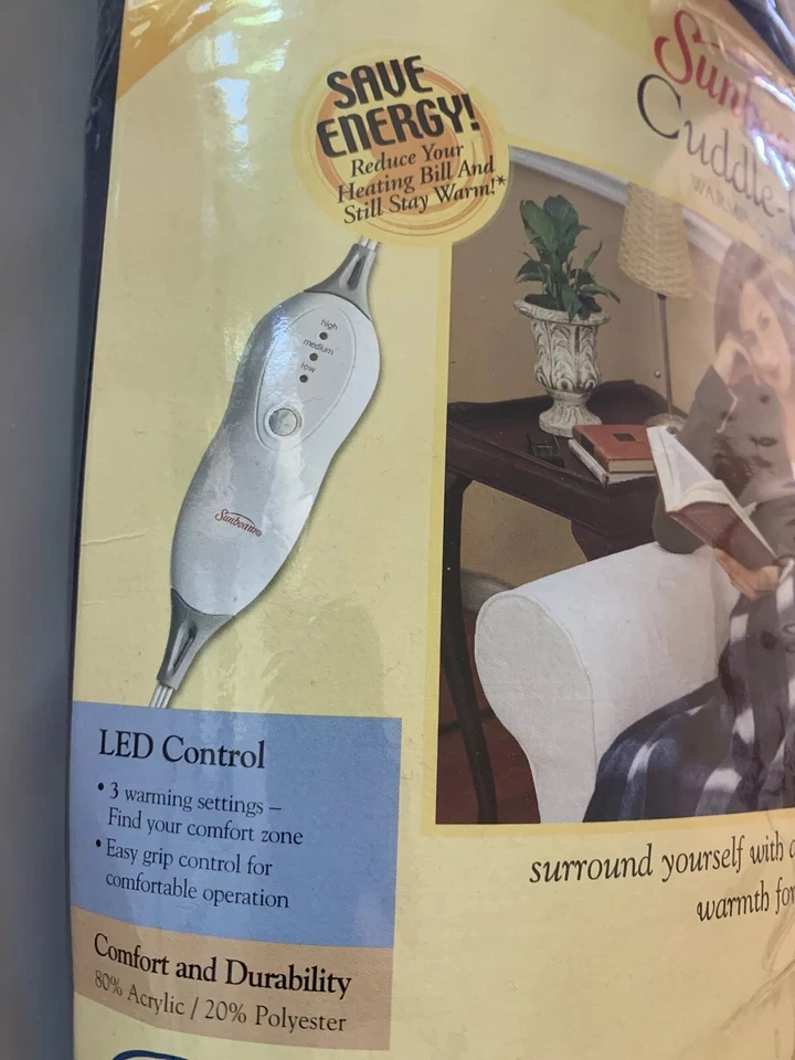 CuddleUp Sunbeam Warming Throw 3-LED 50x60 NEW Sealed SameDayHandling &Fast USPS - Image 2 of 4