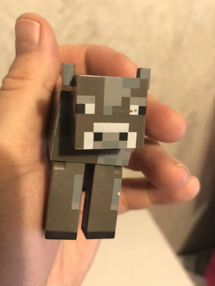 Jazwares Minecraft Overworld CABALLO MARRÓN VACA GRIS LOTE DE 2 JUGUETES COMO ESTÁ Foto 4 de 4