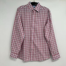 Robert Graham report collection Button Up Shirt Men  s M Check Square Buttons