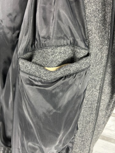 Vintage Members Only Wool Blend Gray Lined Jacket Coat Mens 4XL - Picture 9 of 13
