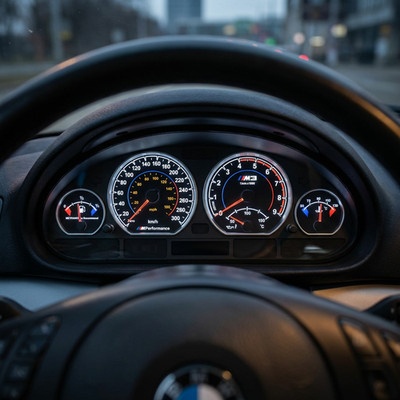 BMW E46 M3 Cluster Face upgrade kit (All speeds available in km or MPH)