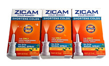 3 Boxes Zicam Cold Remedy No Drip Nasal Spray, Shortens Colds,Exp10/25,3-8/26