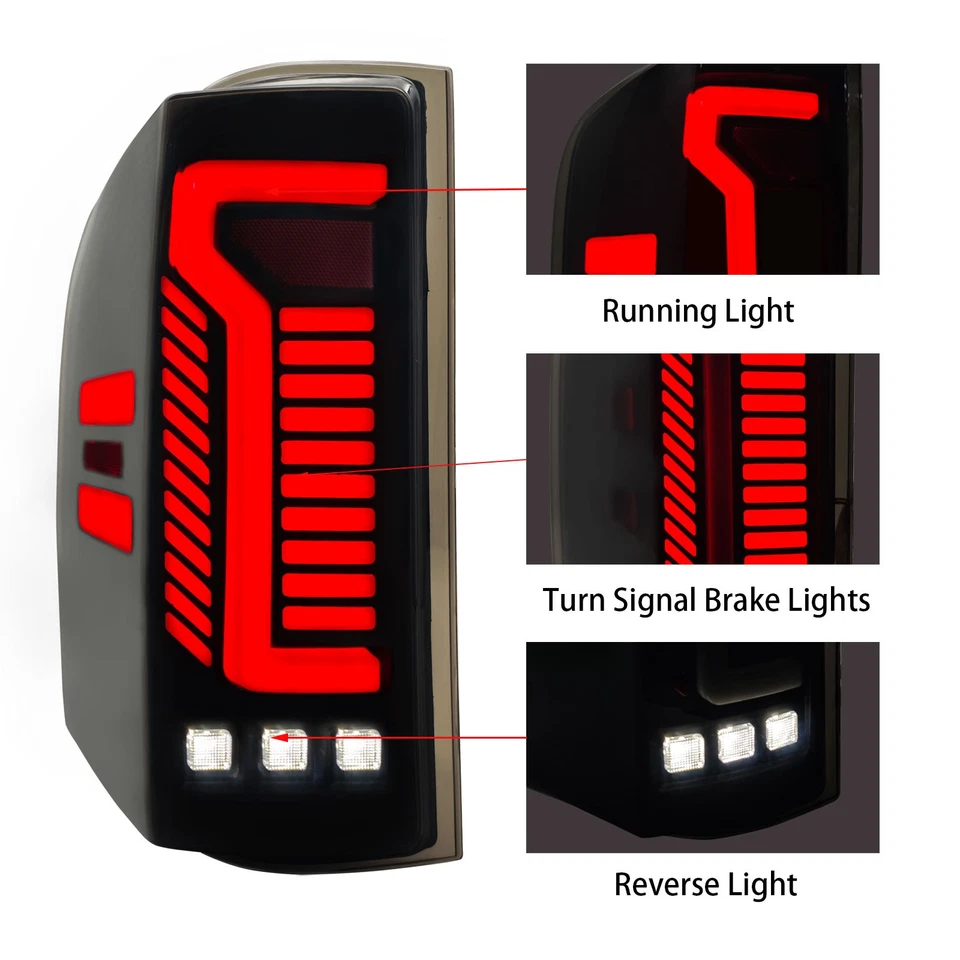 Luces traseras LED para GMC Sierra Chevy Silverado 1500 2500 3500 HD 2007-2014 Foto 4 de 4