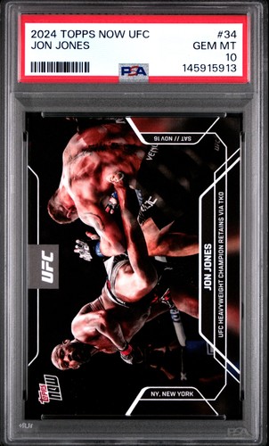 2024 TOPPS NOW UFC #34 JON JONES PSA 10