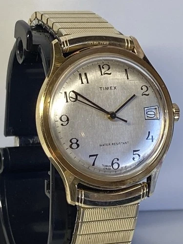 Vintage Timex Marlin 1980 Mens Watch  Date 35mm Runs Well, 1M