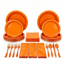 Party Penguin Party Supplies Set | Disposable Plates, Napkins, Cutlery & Covers