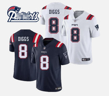 NWT Men's Patriots 8 Stefon Diggs Robinson Jersey Fully Stitched