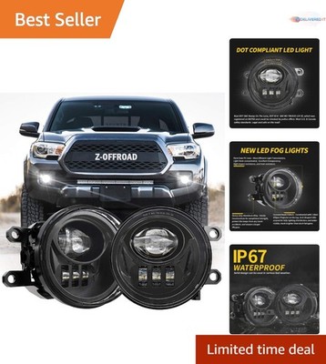 High-Performance LED Fog Lights Assembly for 2009-2022 Toyota Models - Set of 2