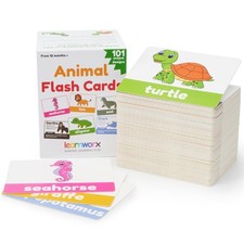 Animal Flash Cards for Toddlers  Kids   ABC Large, Multi Color