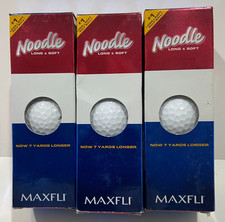 Maxfli Noodle Longest Golf Balls, New in Box, 3 Sleeves With 9 Balls UNUSED