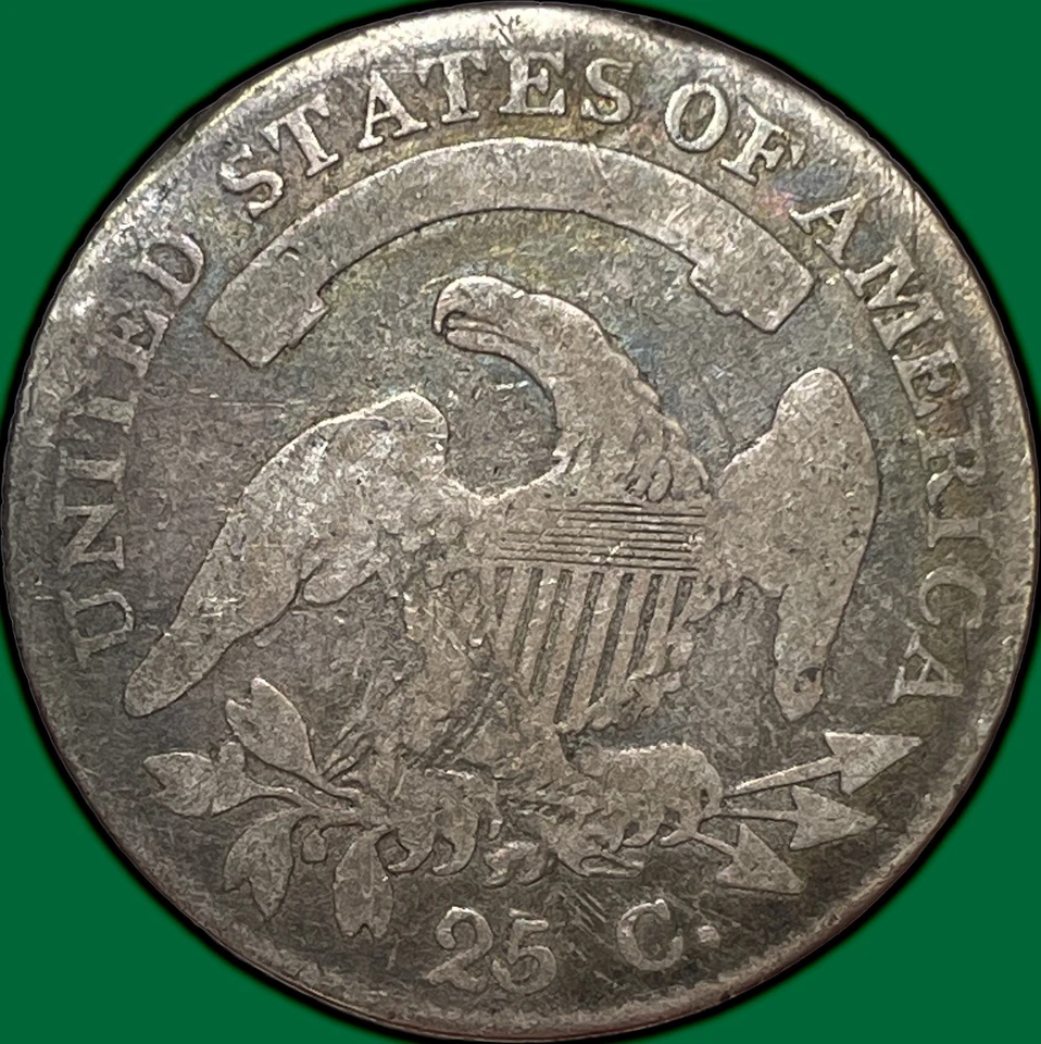 Moneda de cuarto busto tapado 1819 muy buena en muy buen estado #29668 Foto 2 de 3