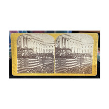 RARE Stereoview - Inauguration of Rutherford B. Hayes, 1877, Matthew Brady photo