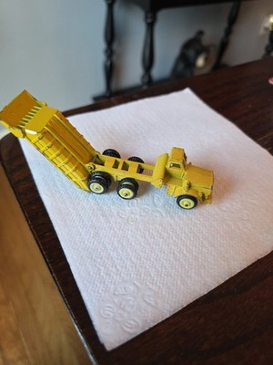Vintage Euclid R-40 8106 Yellow Dump Truck, Dinky Toy Truck Hong Kong