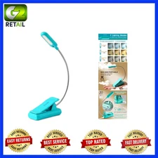 Rechargeable LED Reading Light with 9 Color Modes & Flexible Goose Neck Design *