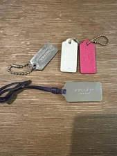 Coach NY Metal Hangtag Lot 4 Tags Total