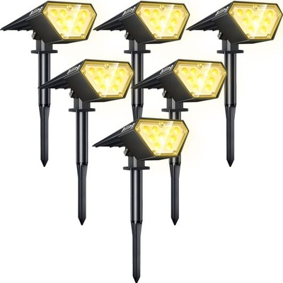 Biling Solar Spot Lights Outdoor, Bright 700 Lumen Solar Outdoor Lights IP67 ...