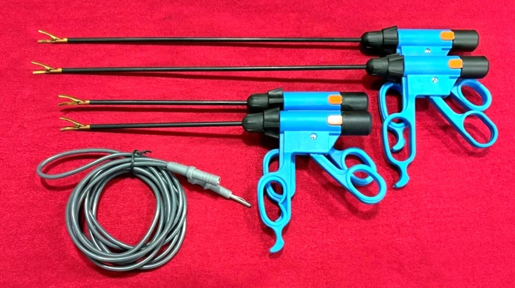 4pc-Laparoscopic 5mmx330mm Blue Bissinger Bipolar Sealer Cut