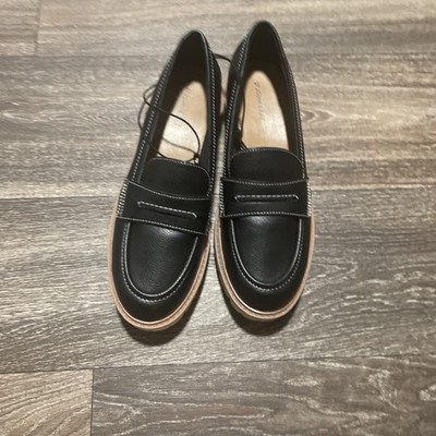 St. John s Bay Landers Women s Moc Loafers Black Sz 8.5W