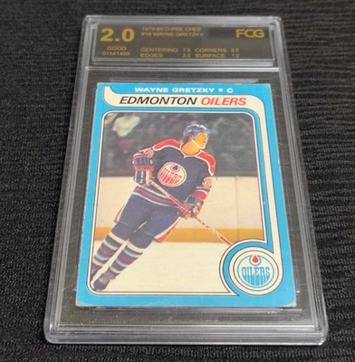 1979-80 O-PEE-CHEE WAYNE GRETZKY #18 ROOKIE CARD GRADED FCG 2 GOOD NHL OILERS | eBay 1979-80 O-PEE-CHEE WAYNE GRETZKY #18 ROOKIE CARD GRADED FCG 2 GOOD NHL OILERS | eBay