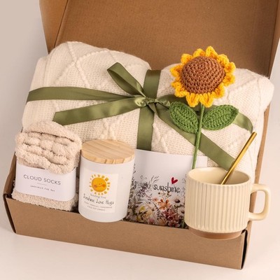 Sending Sunshine Sunflower Thinking of You Care Package Unique Gift Baskets