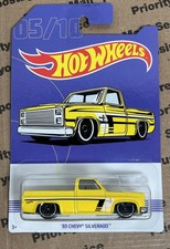 Hot Wheels '83 CHEVY SILVERADO Yellow Metal Base Walmart Exclusive