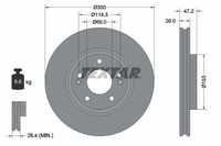2X Textar Bremsscheibe Pro+ 92166505 FüR Hyundai Ix35 LM EL ELH Tucson JM I30 FD